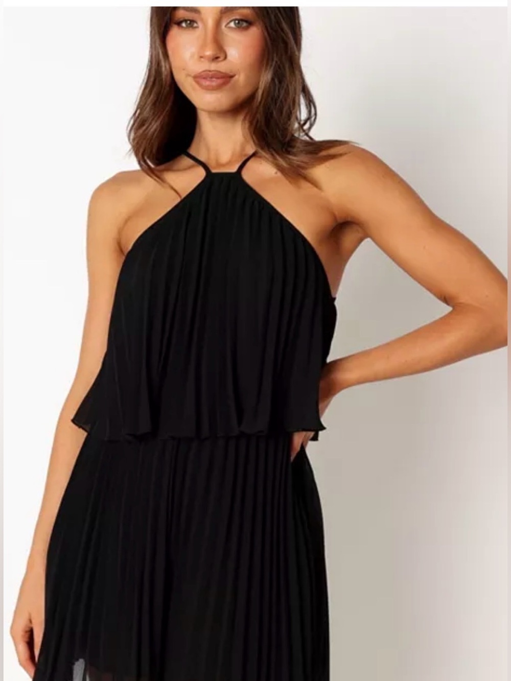 Petal and Pup Black Strapless Womens Magnolia Pleat Romper M